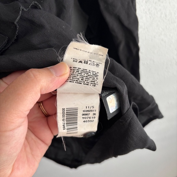 Just Cavalli 100% Silk Black Ruffle Sleeve and Neckline Blouse - Picture 4 of 8